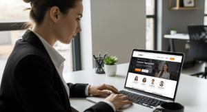 woman finding a solution for more improve business on website